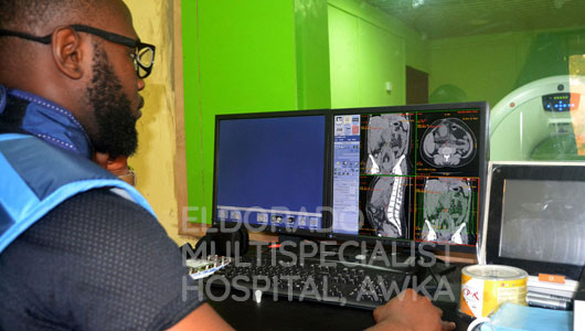 32-slice CT scanner at Eldorado Hospital, Awka, front view