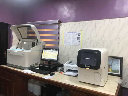 Laboratory technician area at Eldorado Hospital